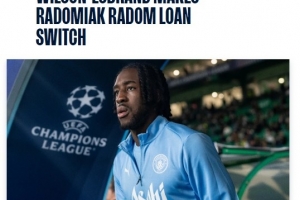 开云-爱游戏-曼城官方：22岁后卫埃斯布兰德租借加盟拉多米亚克，租期一个赛季