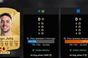 群鸦的盛宴！若塔去世后球员卡被玩家高价抛售套现，FC25宣布锁价