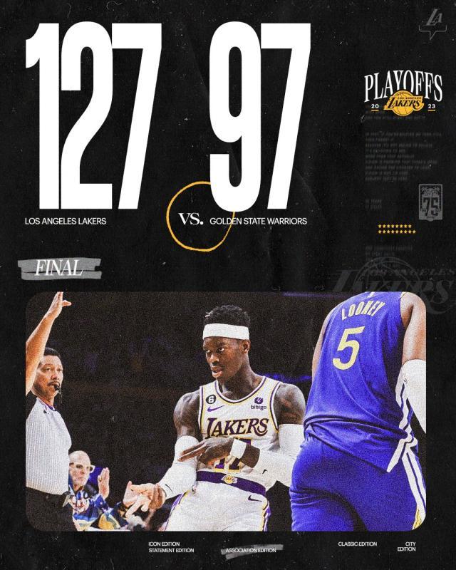 开云登录入口-从输27分到赢30分！湖人主场打崩勇士 系列赛2比1